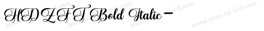 HDZFT Bold Italic字体转换